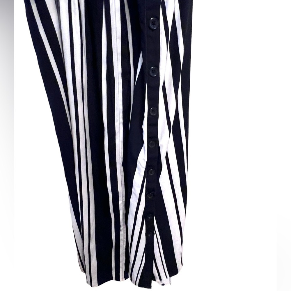 A Pea In The Pod Black And White Striped Maternity Dress Size M - Picture 4 of 7